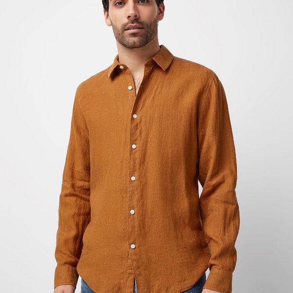Simons Modern Fit Linen Shirt - Picture 5 of 6